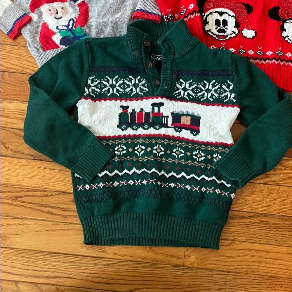 Lot Christmas Sweaters Winter Mini‎ Boden Disney Mickey Train Children’s Place 4